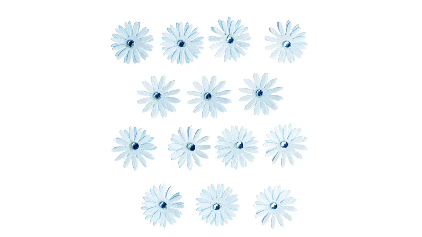 RÖSSLER Sticker Einzelblüten Hellblau