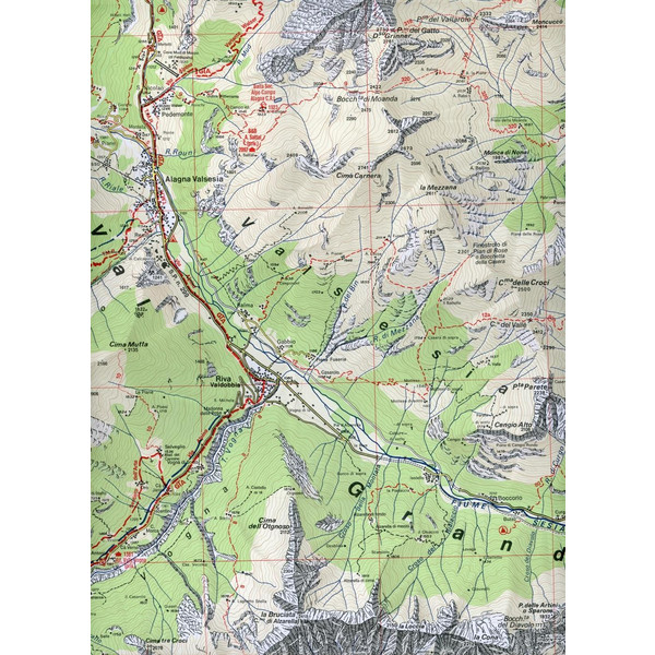 Wanderkarte 109 Monte Rosa 1:25 000 - Wanderkarte