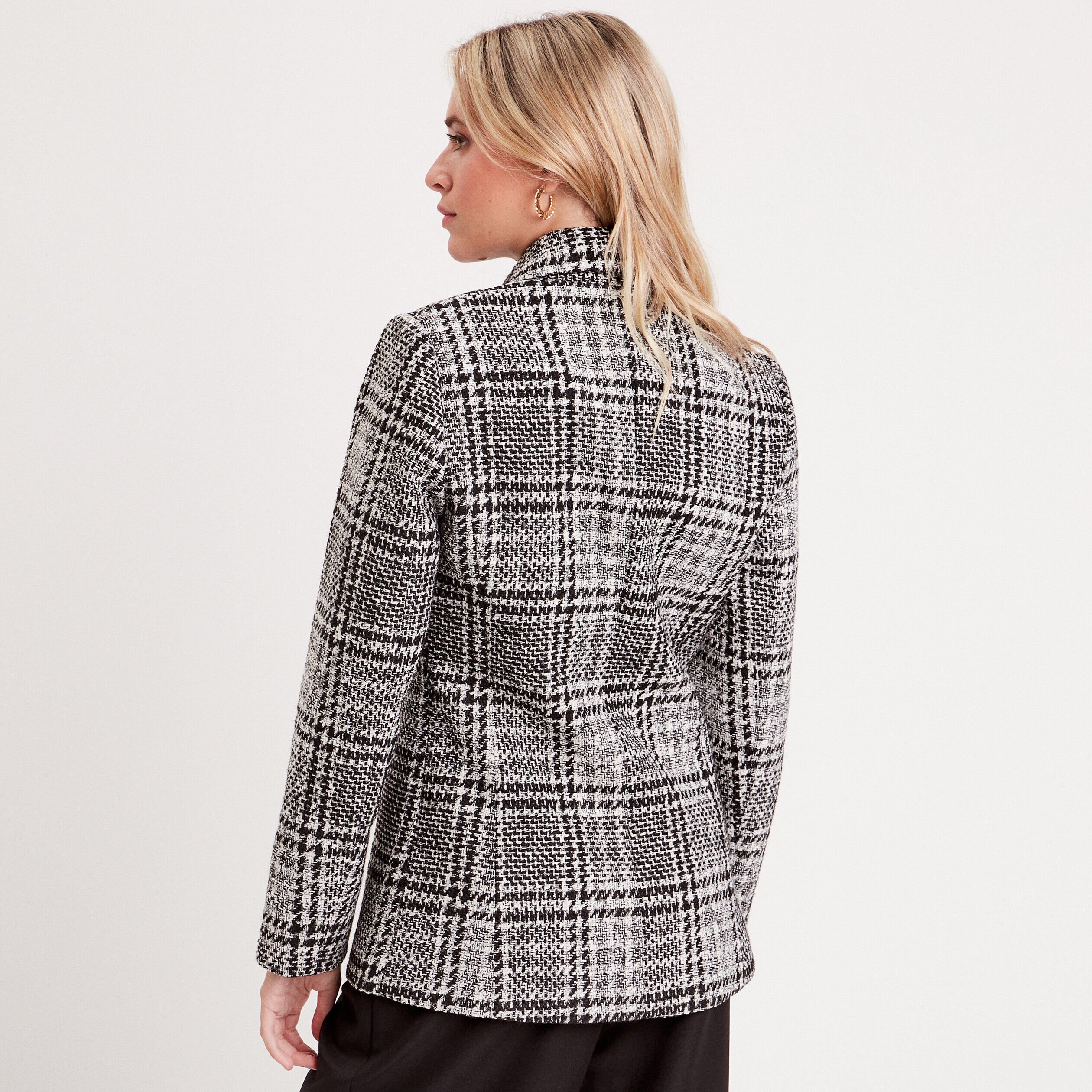 Veste blazer double boutonnage noir femme | Cache Cache