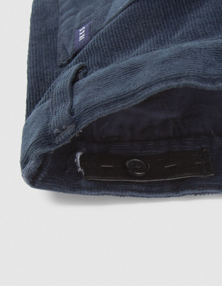 Pantalon BATTLE marine en velours garçon