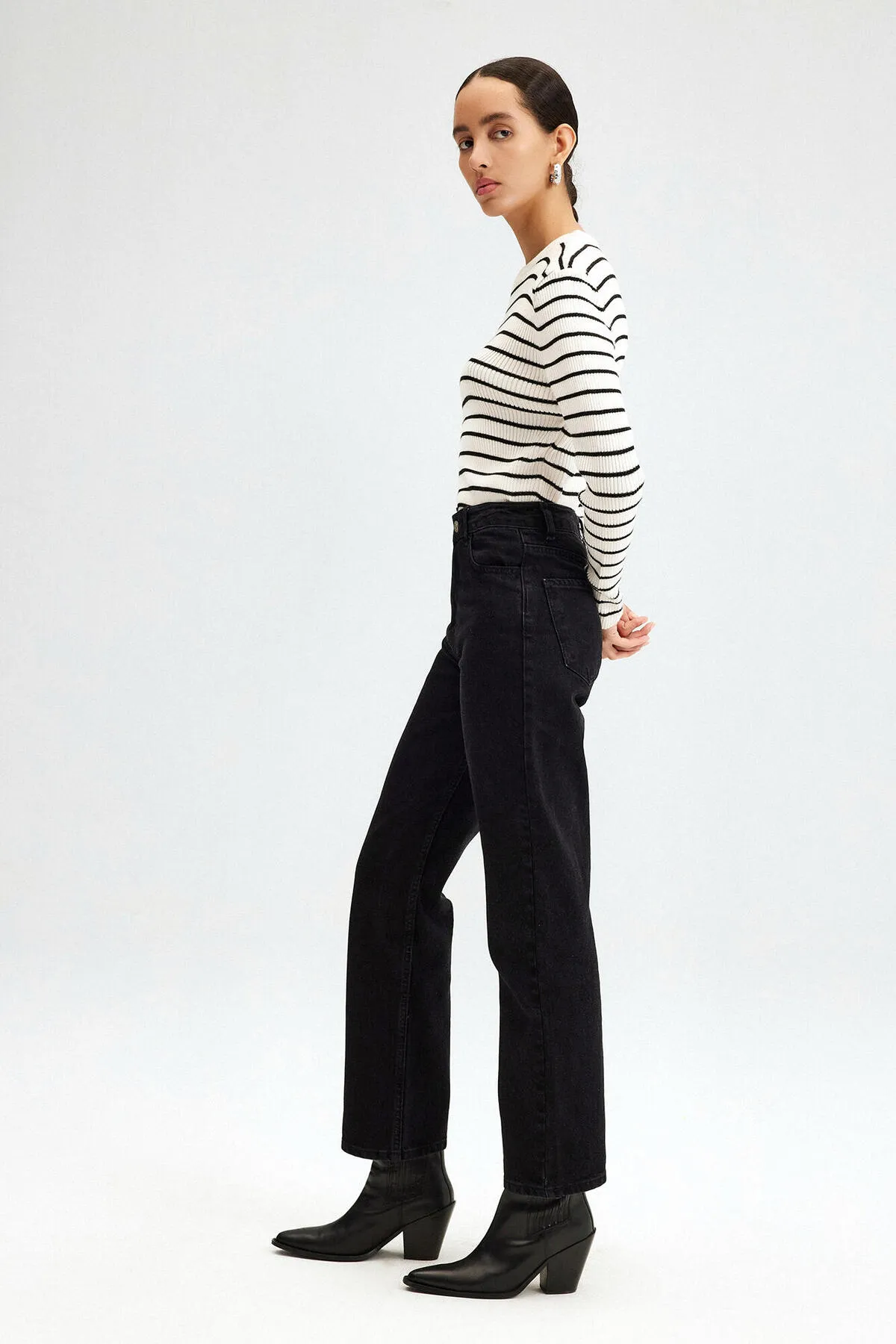 Touché Privé  Jeanshose mit hoher Taille und gerader Passform