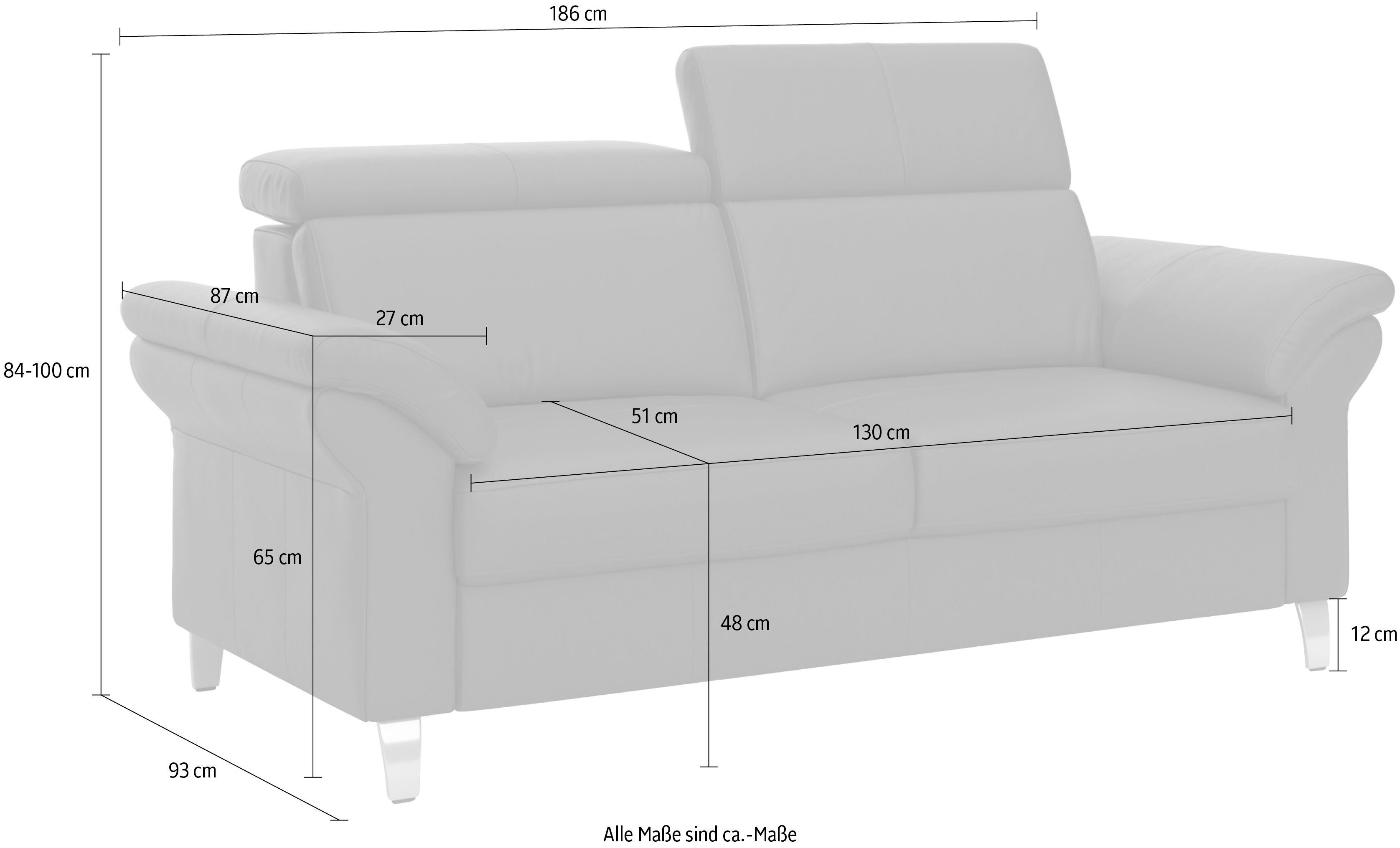sit&more 2,5-Sitzer Arngast, inklusive Federkern und Kopfteilverstellung