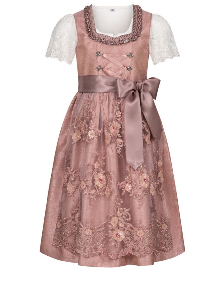 Nübler Kinderdirndl 3-teilig Sabrina in Rosa günstig kaufen