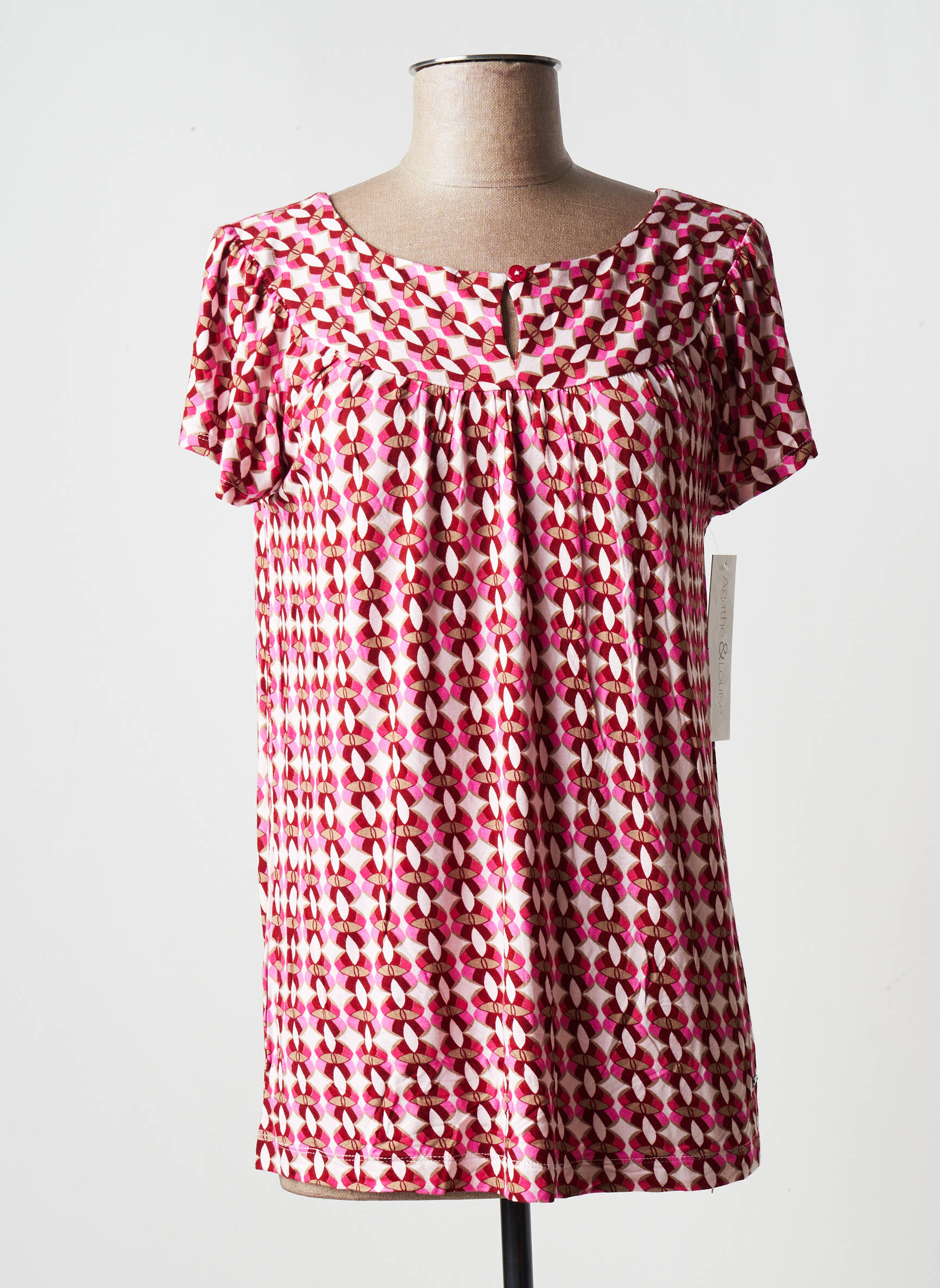Agathe   Louise Tuniquemanchecourte Femme couleur rose