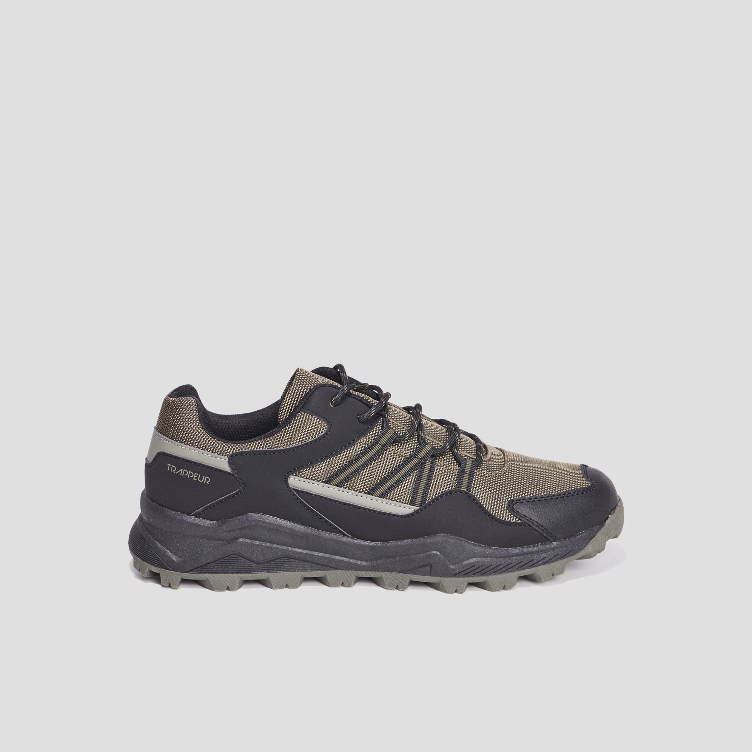 Baskets running Trappeur Ramon vert kaki homme | La Halle
