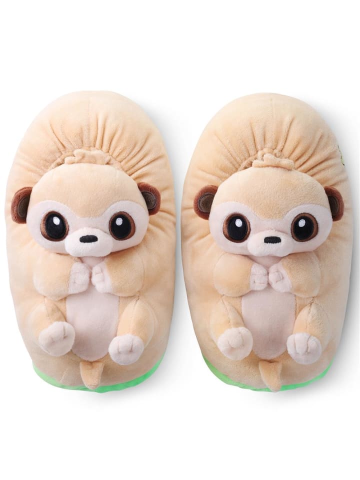 Corimori Plüsch Hausschuhe in Beige günstig kaufen 34-44