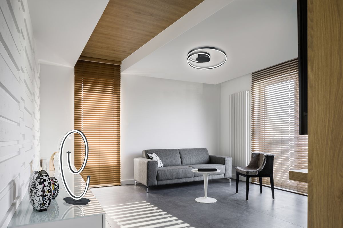 Cinque LED Deckenleuchte Ciola Schwarz