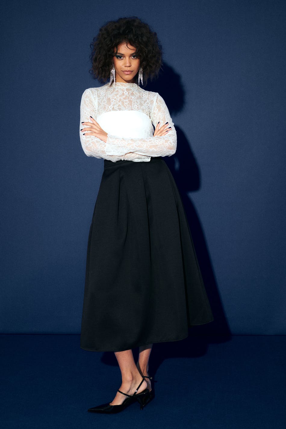 Satin skirt