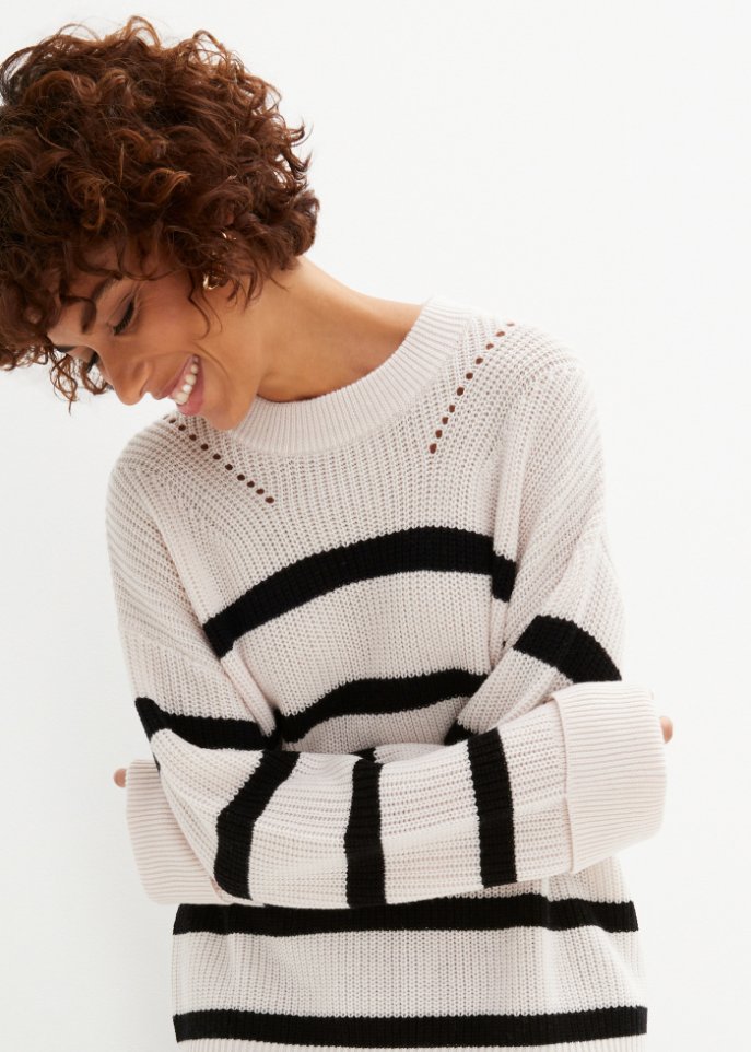 Wollpullover mit lockerer Passform