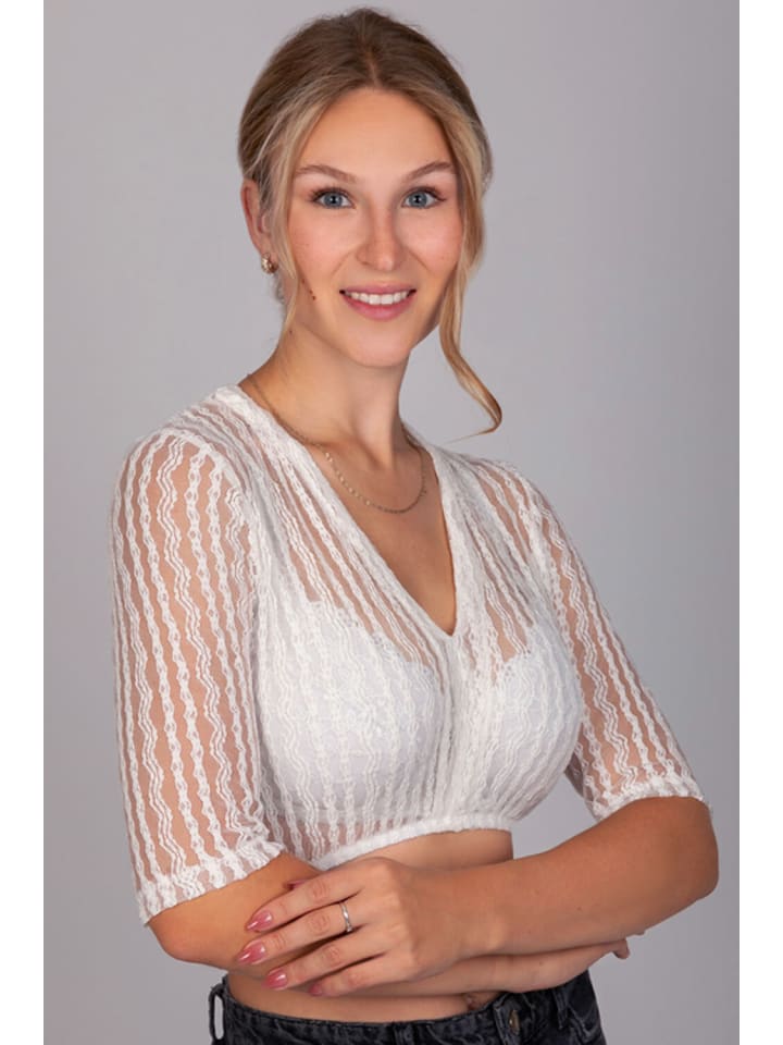 Edelnice Dirndlbluse Anna Creme in weiß günstig kaufen