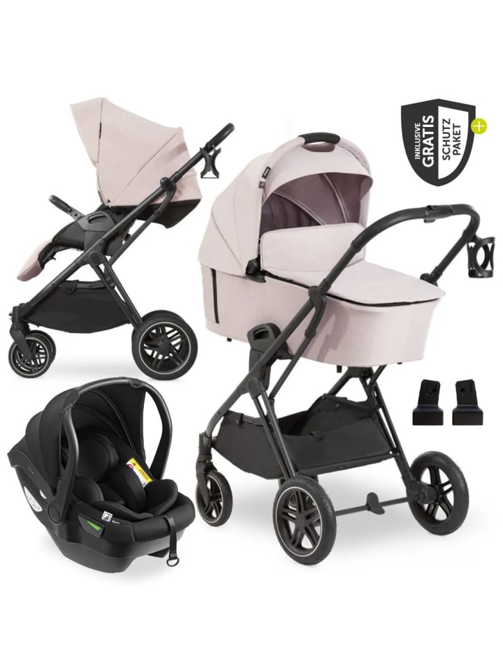Hauck 3in1 Kinderwagen-Set Vision X Trio Set Black in beige günstig kaufen onesize