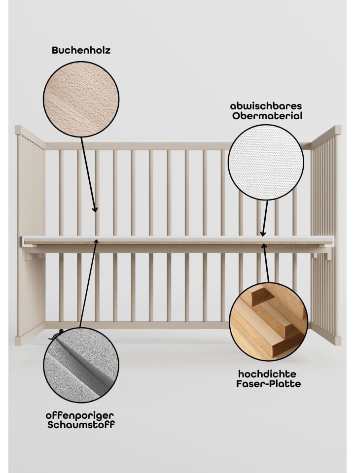 Sämann Sämann Laufgitter XXL Matratze Cloud Air sahara dust Premium Kollektion günstig kaufen