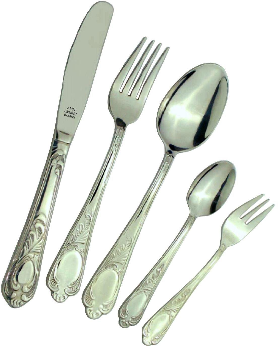 AMIL Besteck-Set 8825, Edelstahl 18/0, hochglanzpoliert