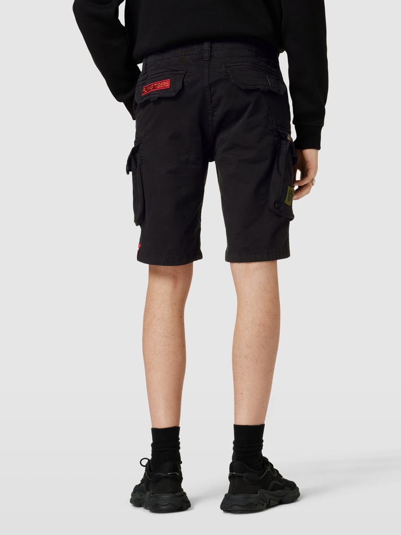 Bermudas mit Label-Details in schwarz