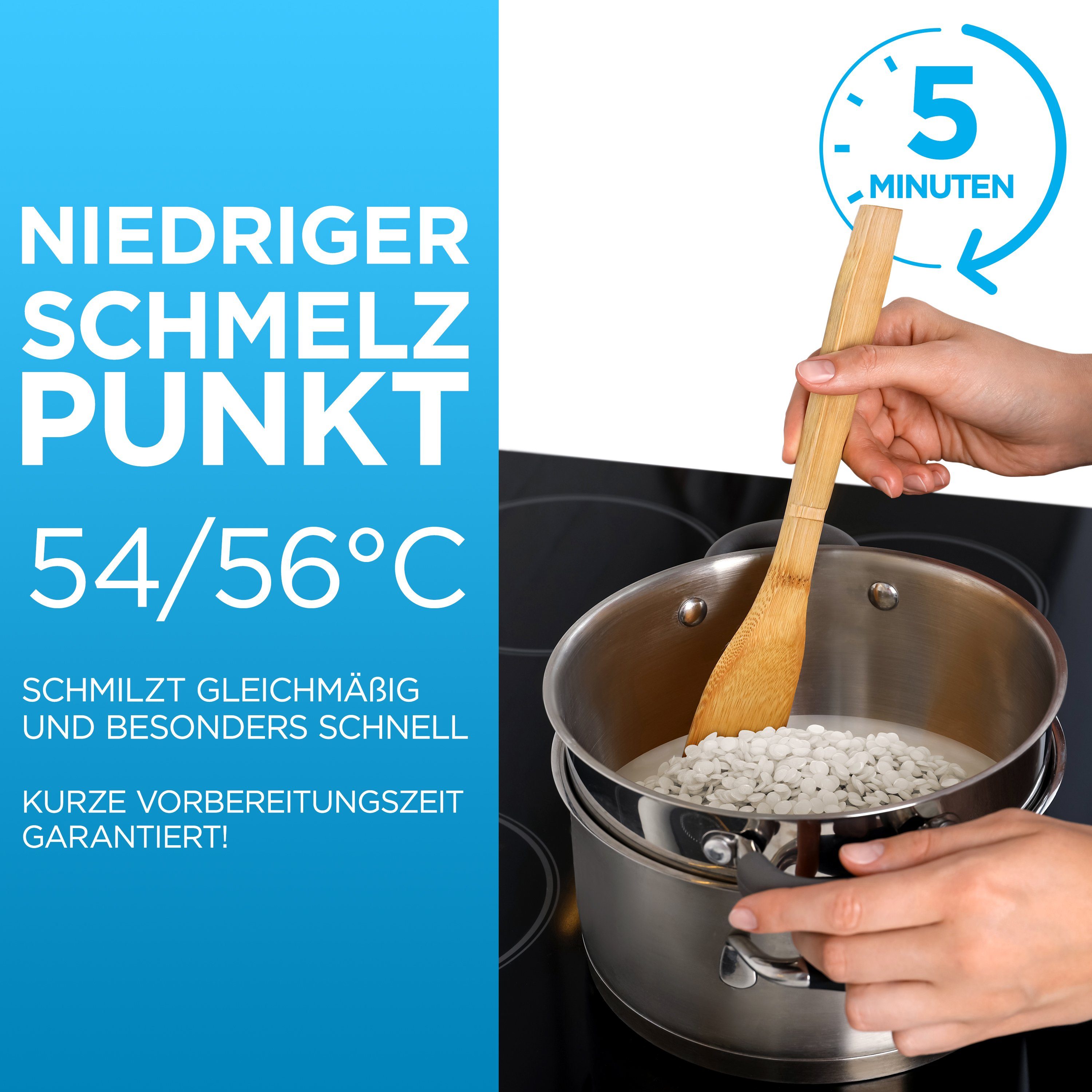 molinoRC Paraffinwachs 900g Kerzenwachs Paraffin Pastillen - Kerzen - Schmelzlicht - Haut