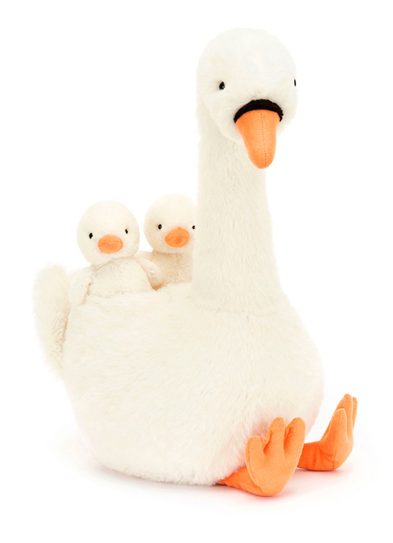 Cisne de pelúcia Jellycat Featherful, 39 cm