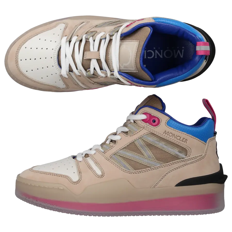 Moncler - Sneaker high PIVOT Nubukleder - beige