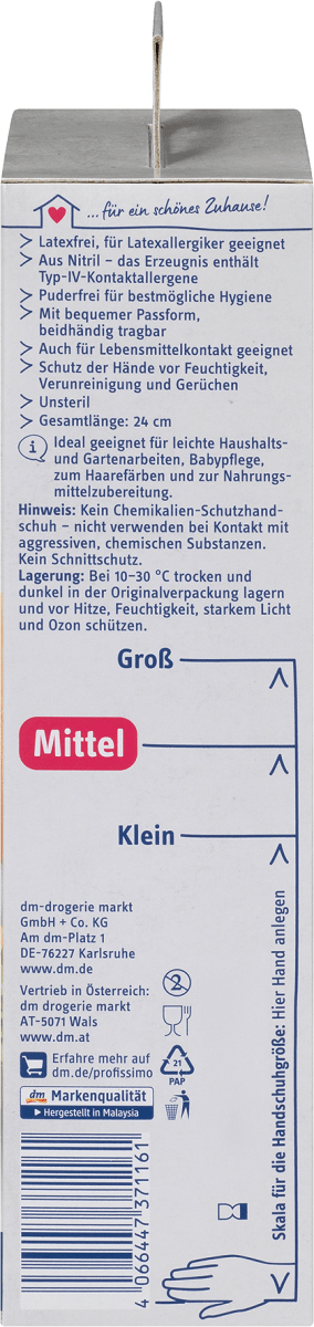 Einmal-Handschuhe latexfrei weiß Mittel, 60 St