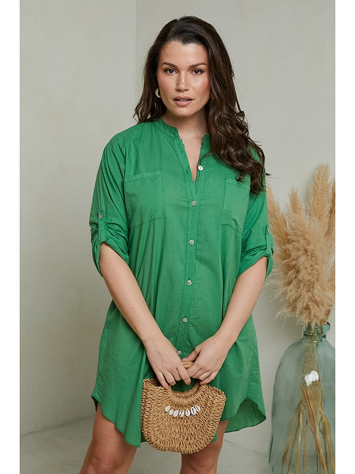Curvy Lady Kleid in Grün günstig kaufen