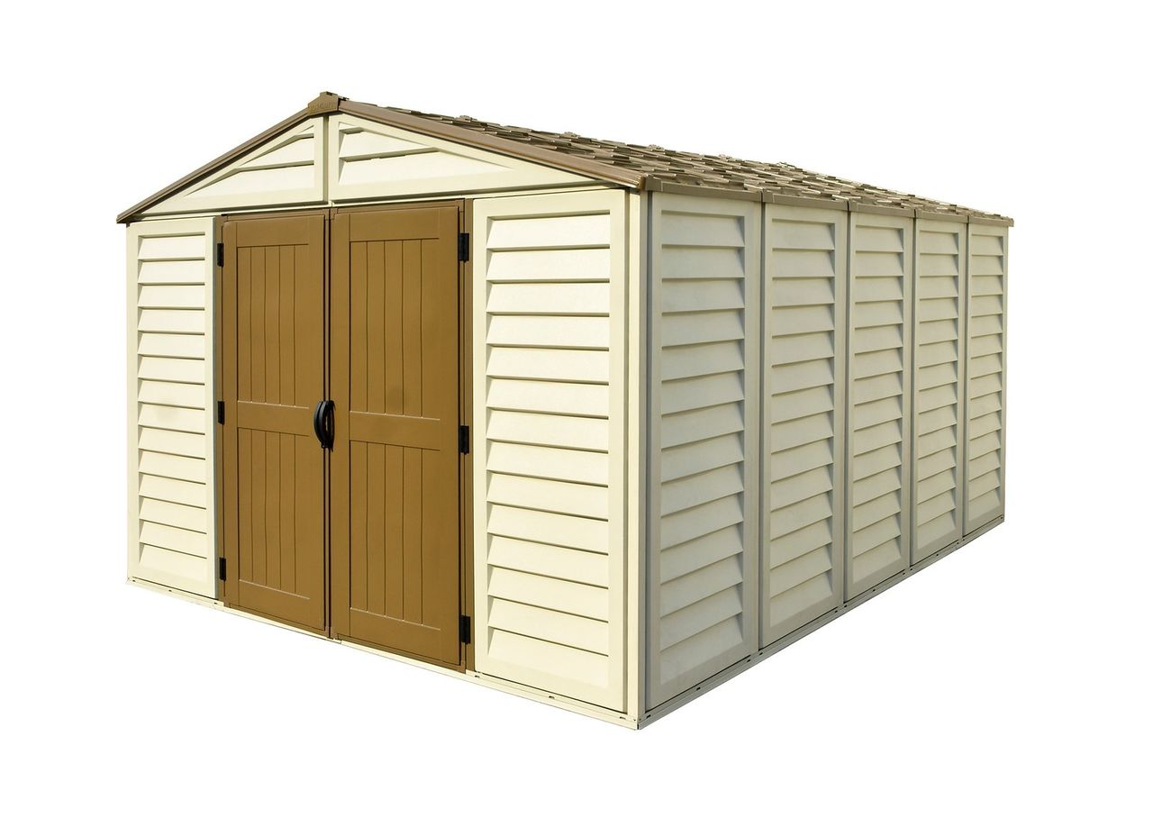 Duramax Kunststoffgerätehaus Duramax WoodBridge Plus 13 m² mit Bodenrahmen (model 40234 -10x13´)