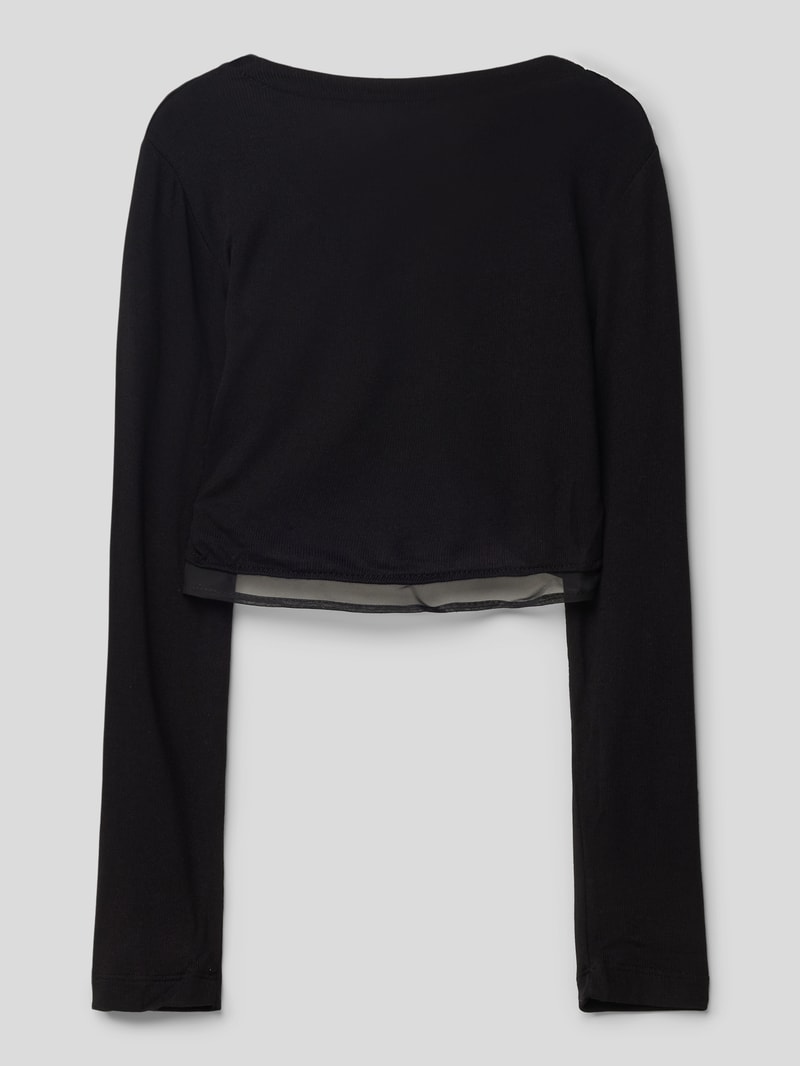 Bolero in Ripp-Optik in schwarz