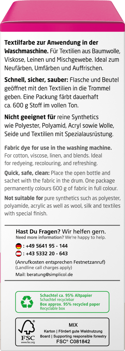 Textilfarbe intensiv Pink-Berry, 1 St