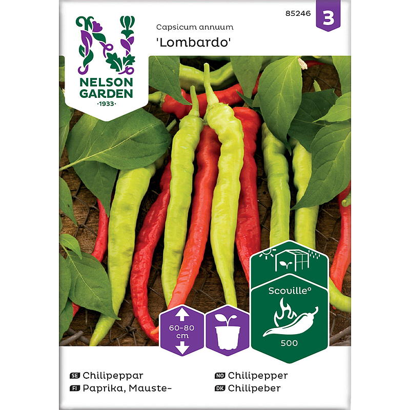 Nelson garden Frø Chilipepper Lombardo