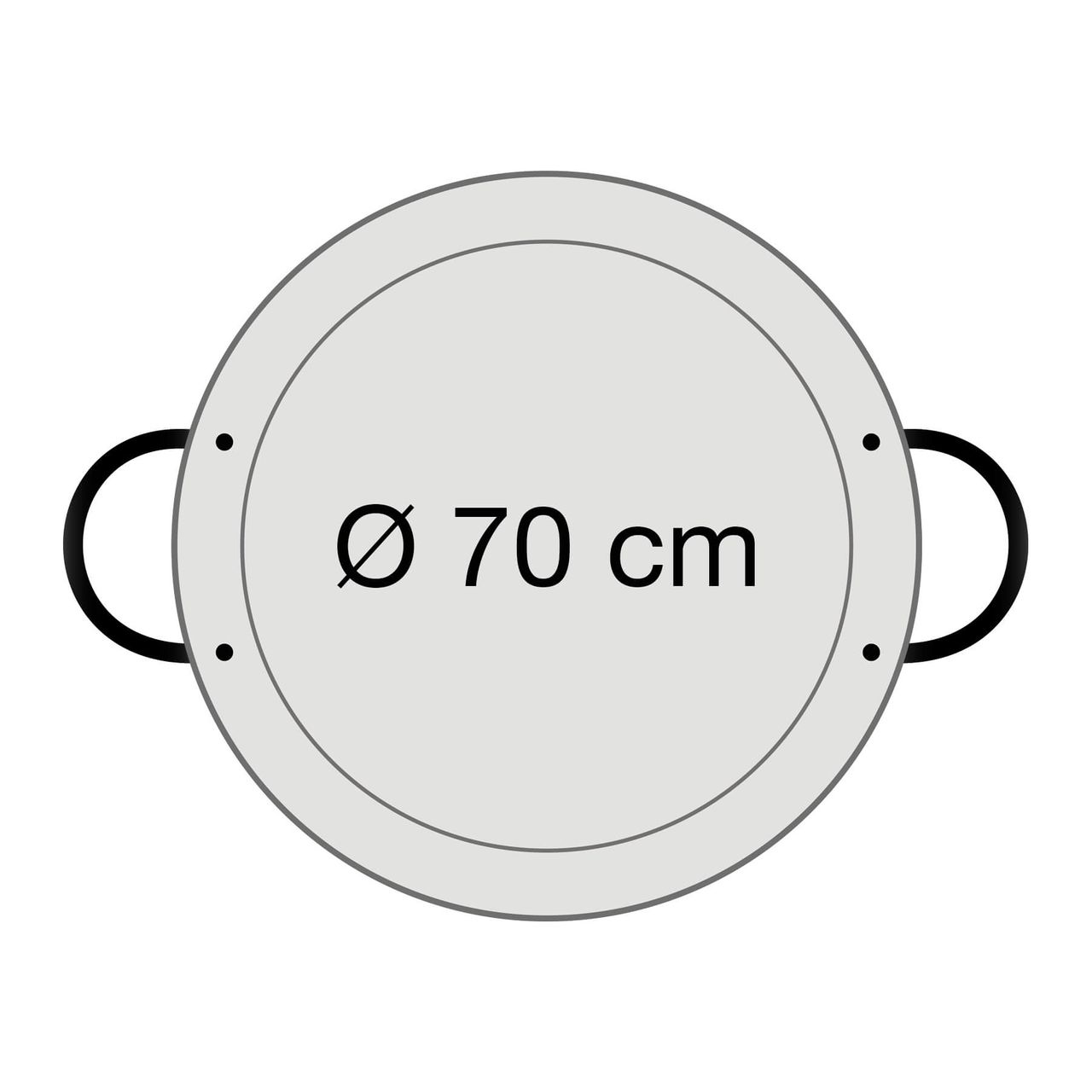 PaellaWorld International Paella World Original spanische Paella Pfanne Typ Valenciana 70cm Durchmesser