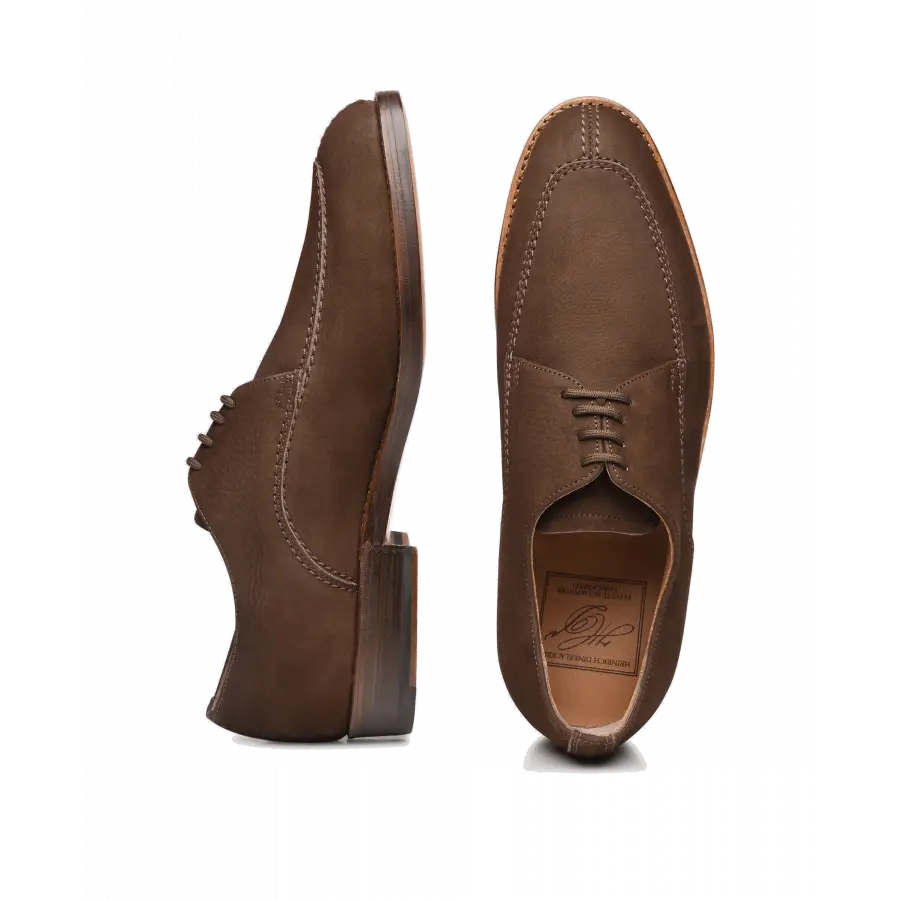 Heinrich Dinkelacker - Businessschuhe Derby LUZERN PLAIN BD Nubukleder - braun