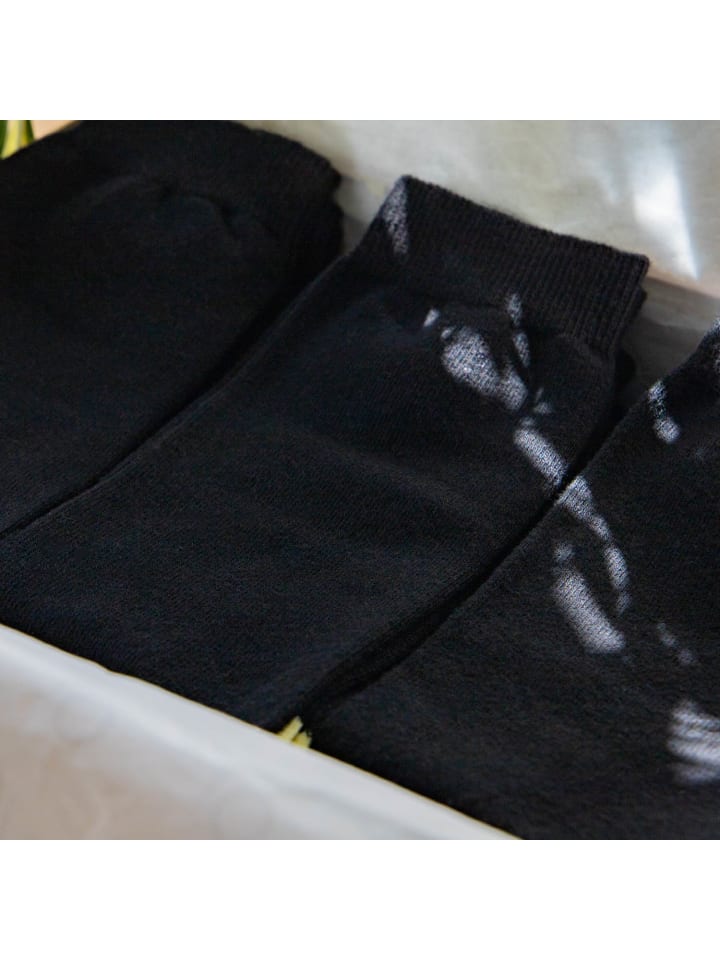 Occulto 10er Pack Muster Baumwollsocken Gertrud in Schwarz-Pink günstig kaufen