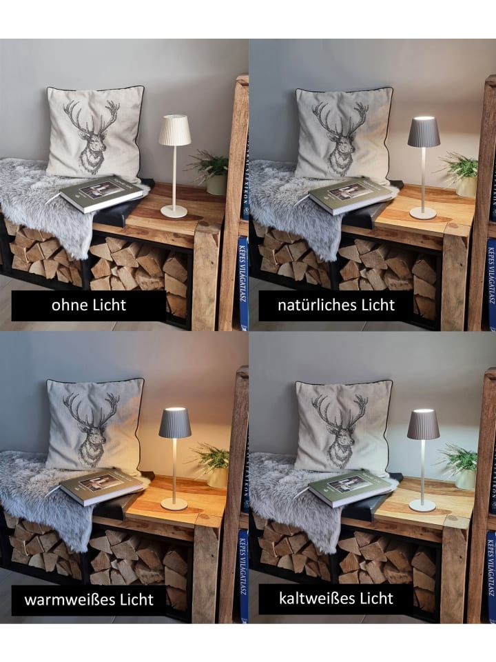 Coen Bakker LED Tischlampe dimmbar Touch Farbwechsler IP44 Innen & Außen 36,5x11cm in Sand günstig kaufen onesize