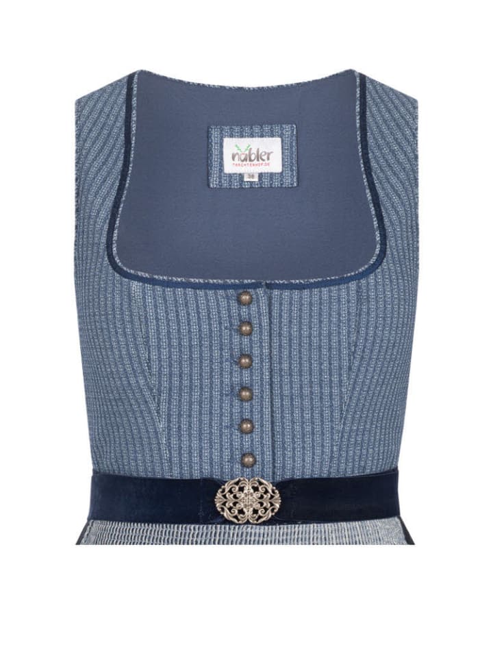Nübler Midi Dirndl Edeltraut in Dunkelblau günstig kaufen
