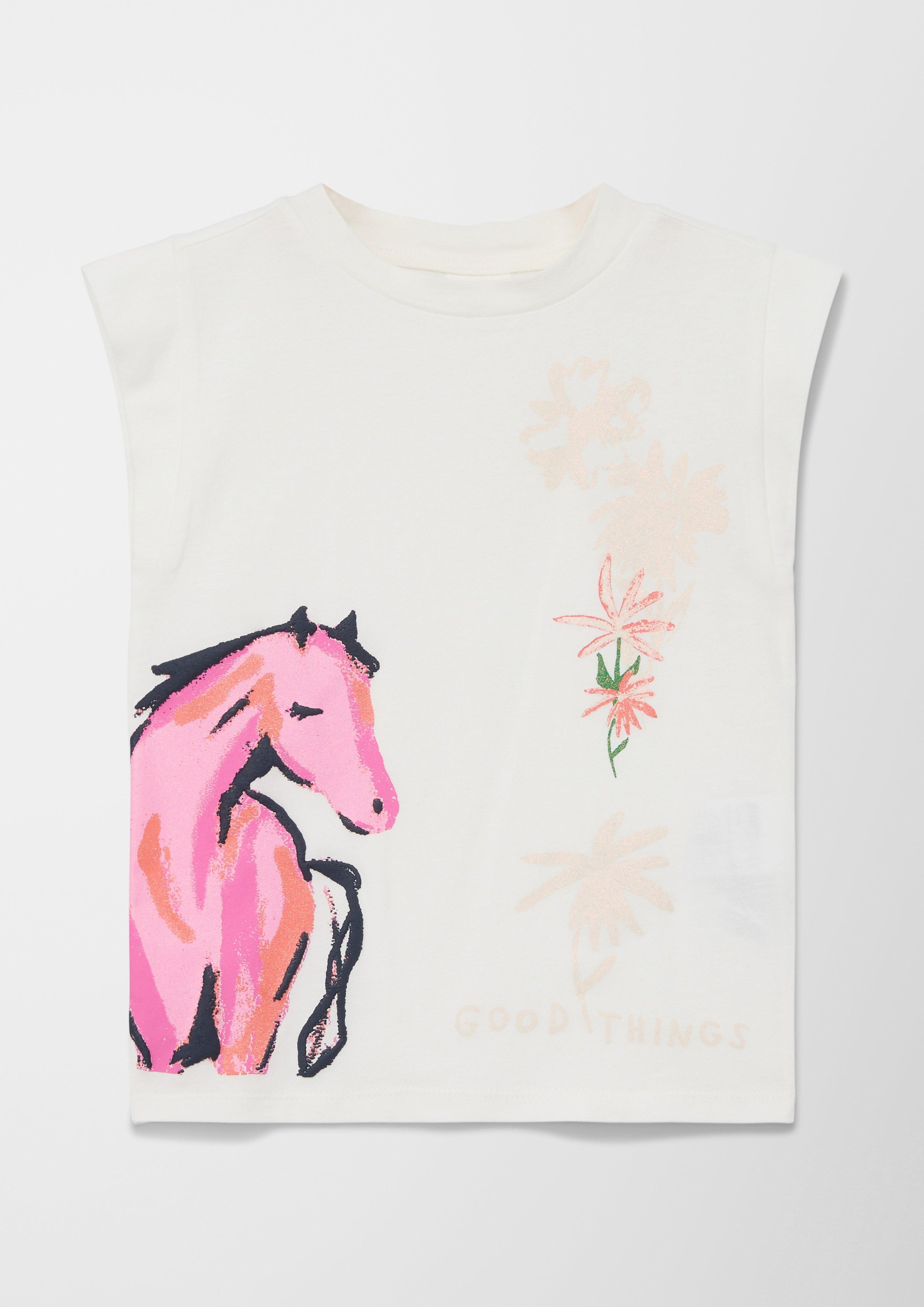 T-Shirt mit Glitzerprint  2127416-0210