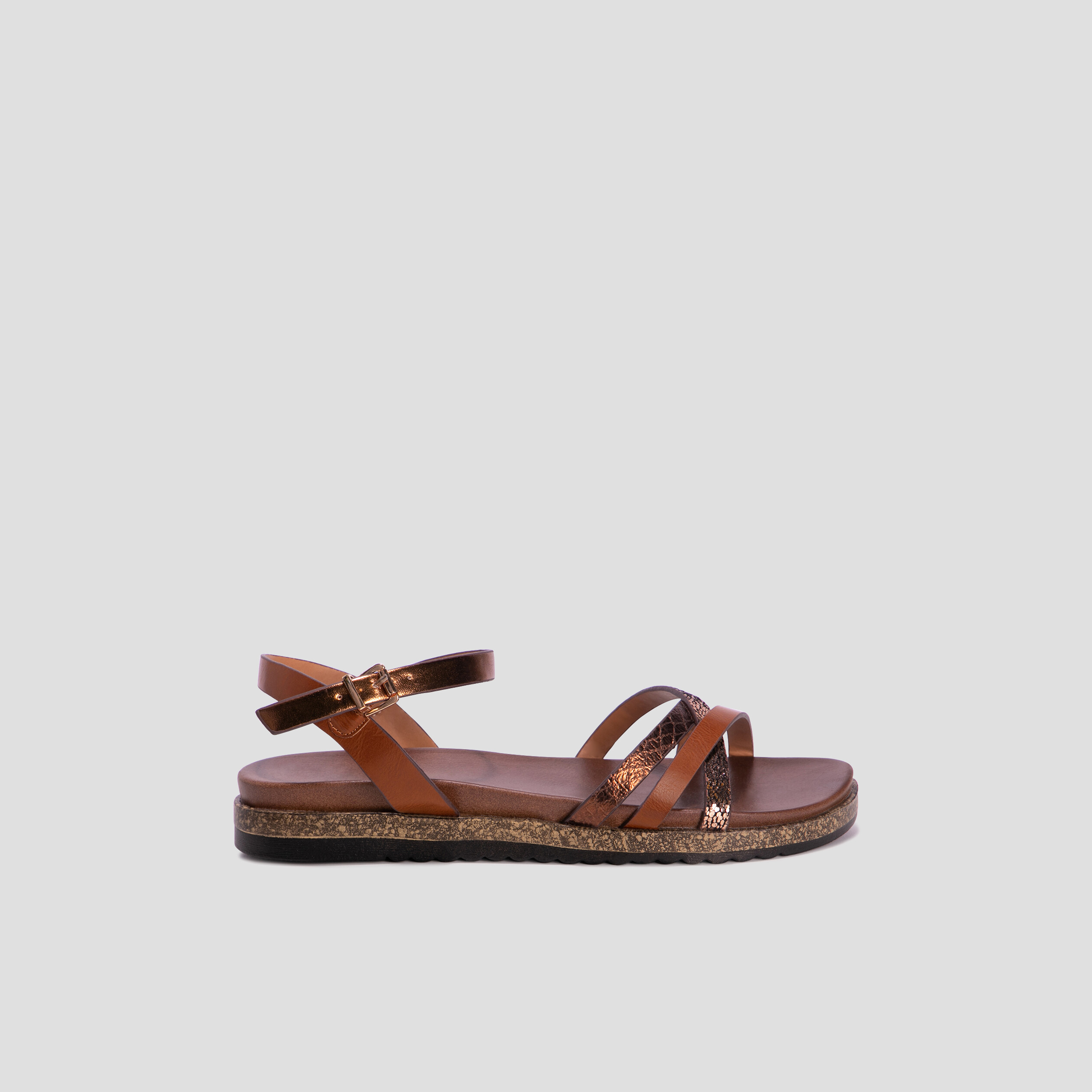 Sandales plates LH marron femme | La Halle