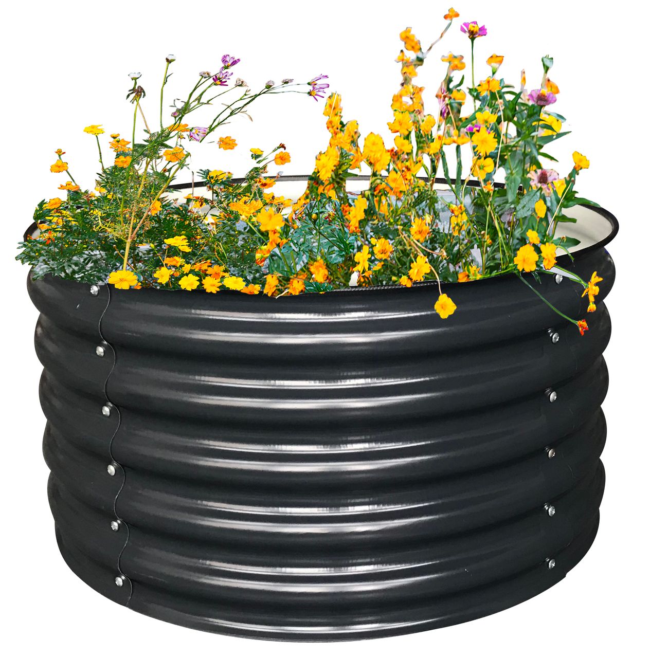 Powertec Garden Stahl Oval Hochbeet - Anthrazit