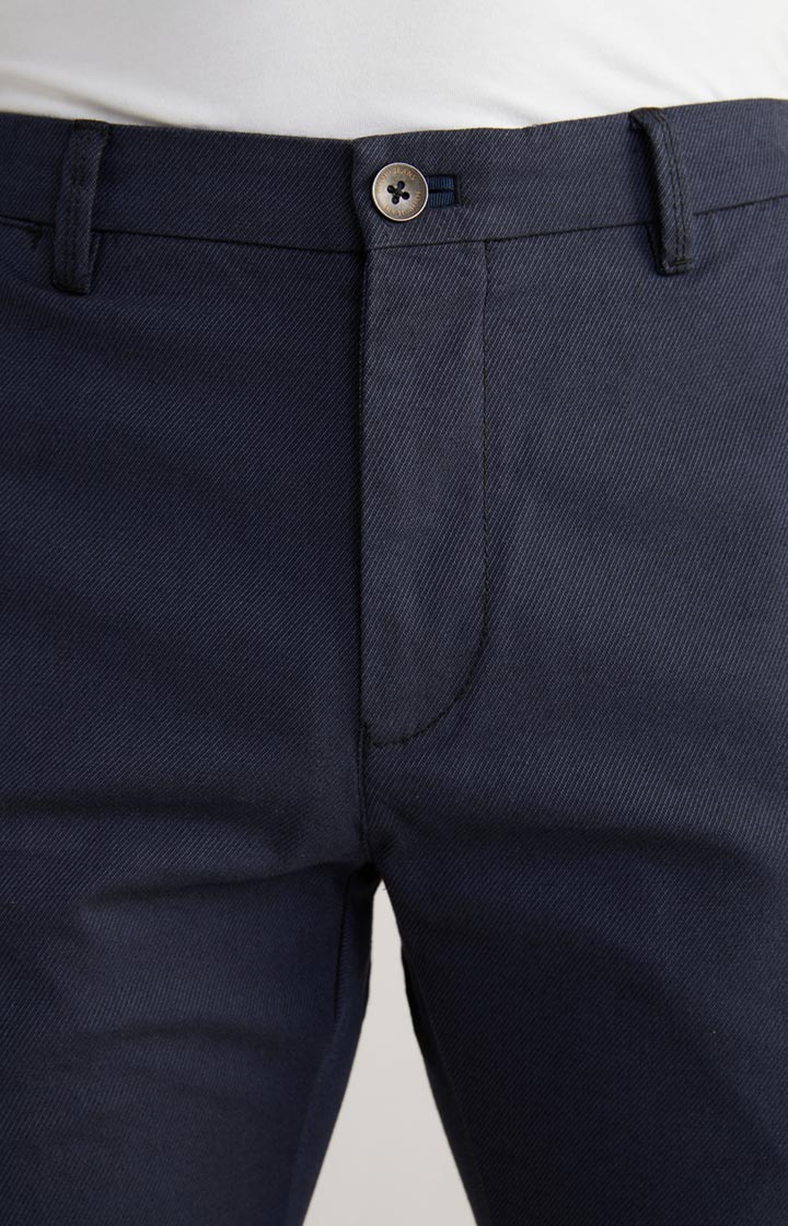 Chino Steen in Dunkelblau meliert