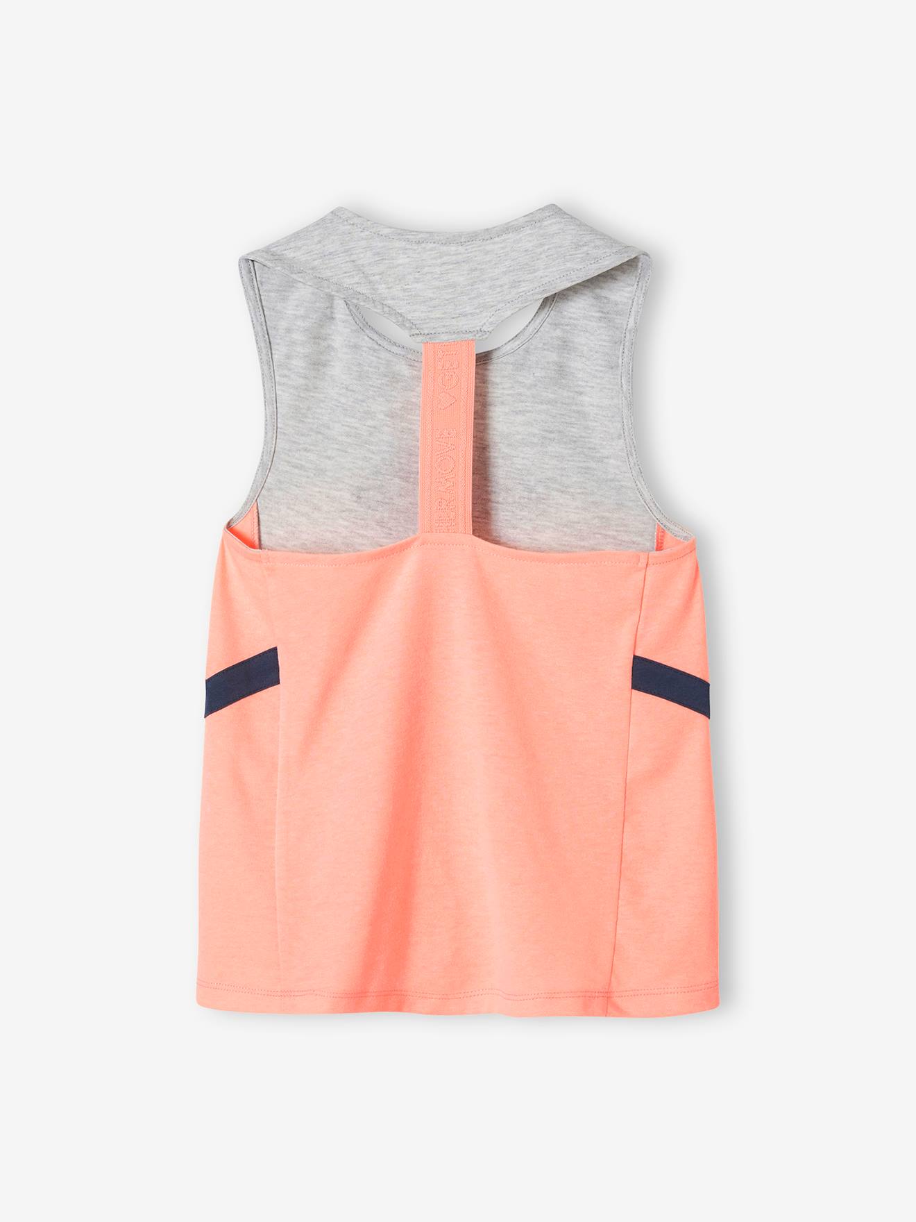 Débardeur sport fille gris