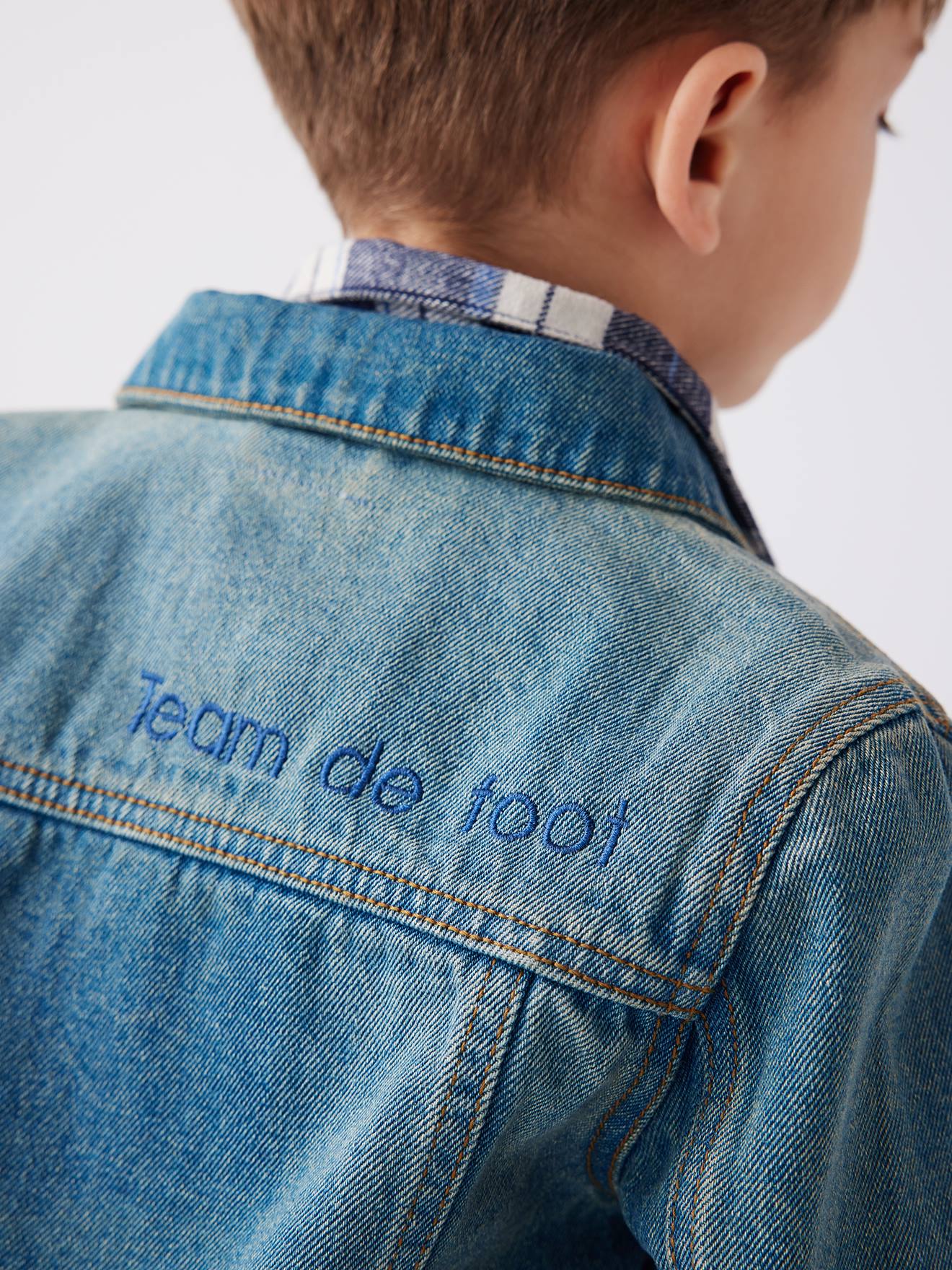 Veste en jean personnalisable garçon denim waterless stone