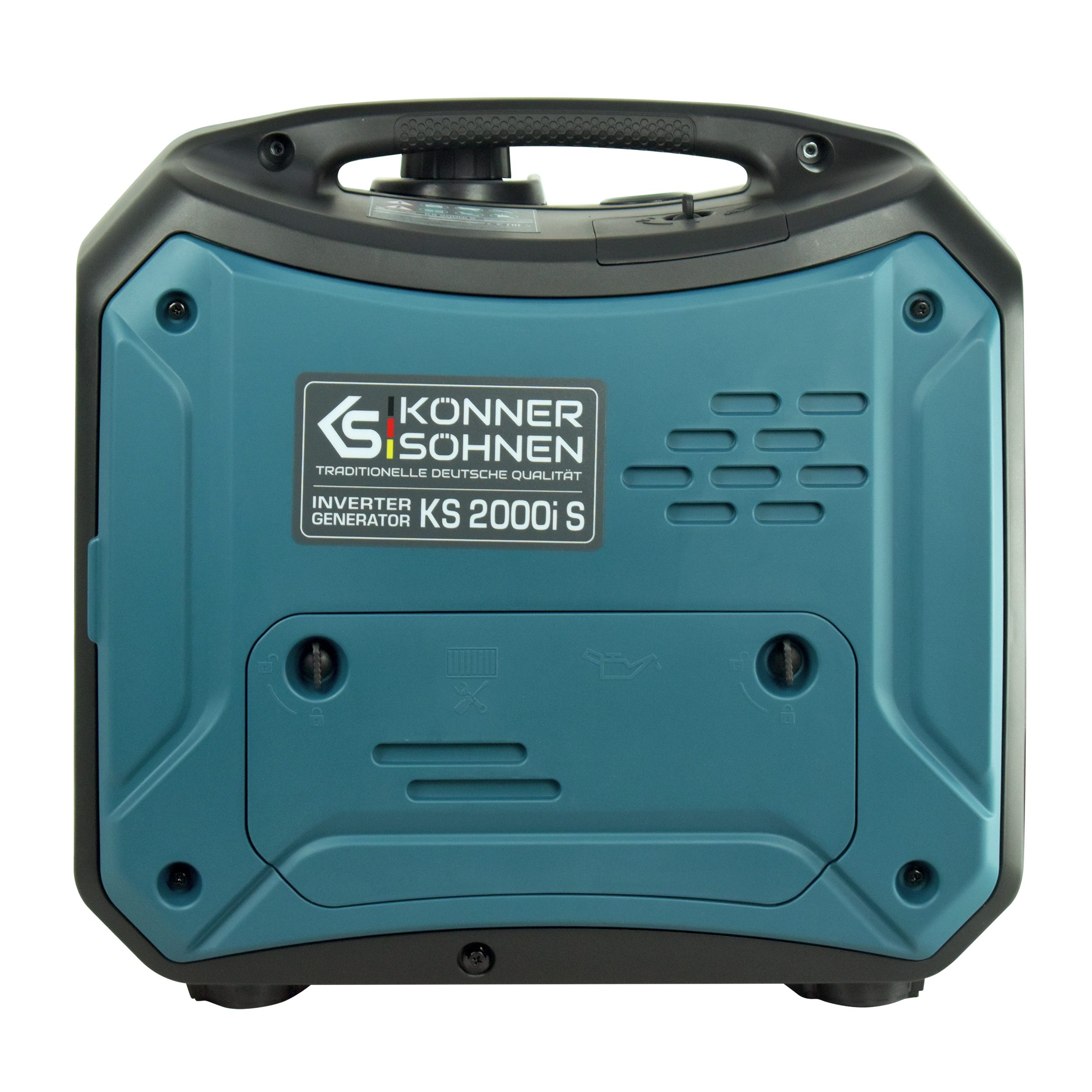 Könner & Söhnen Stromerzeuger KS 2000i S, 2,00 in kW, (Invertergenerator. Schalldichtes Gehäuse (62 dB Lpa 7 m), 1-tlg., Schuko 230V, 2 x USB-Anschluss, LED-Anzeige, ECO-Modus), Kurzschluss- und Überlastschutz, EURO V