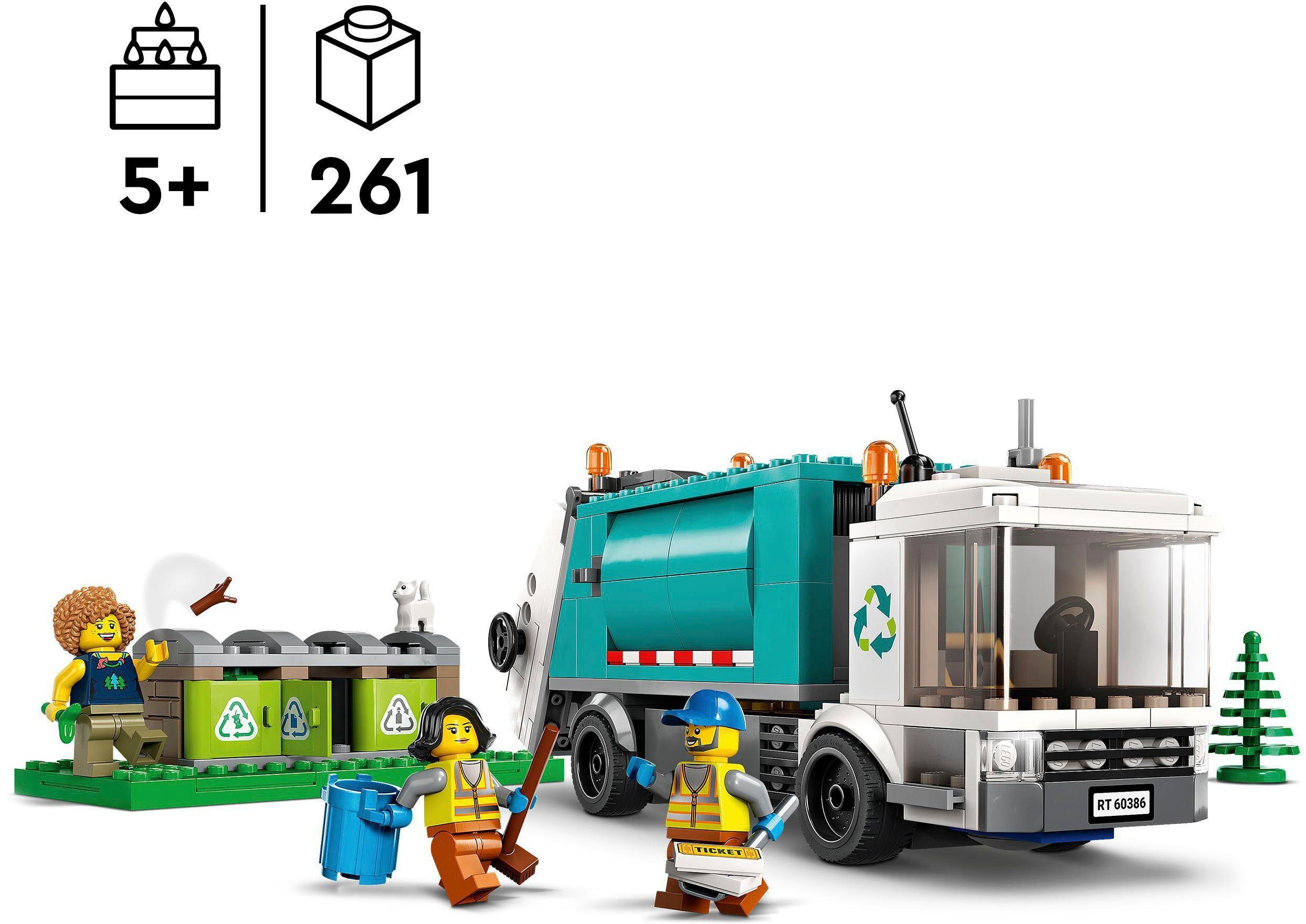 LEGO® Konstruktionsspielsteine Müllabfuhr (60386), LEGO® City, (261 St), Made in Europe