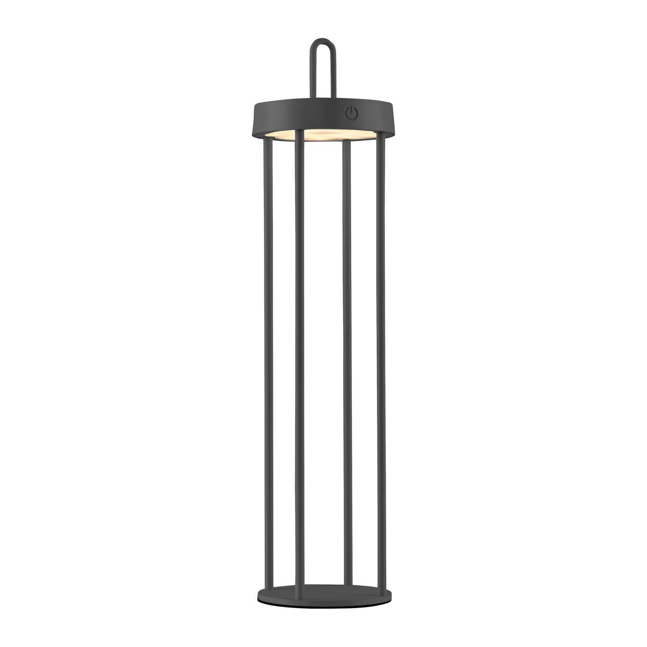 JUST LIGHT Akku Tischleuchte ANSELM, 1x LED-Board/1,50Watt/2700Kelvin, IP44, Schwarz
