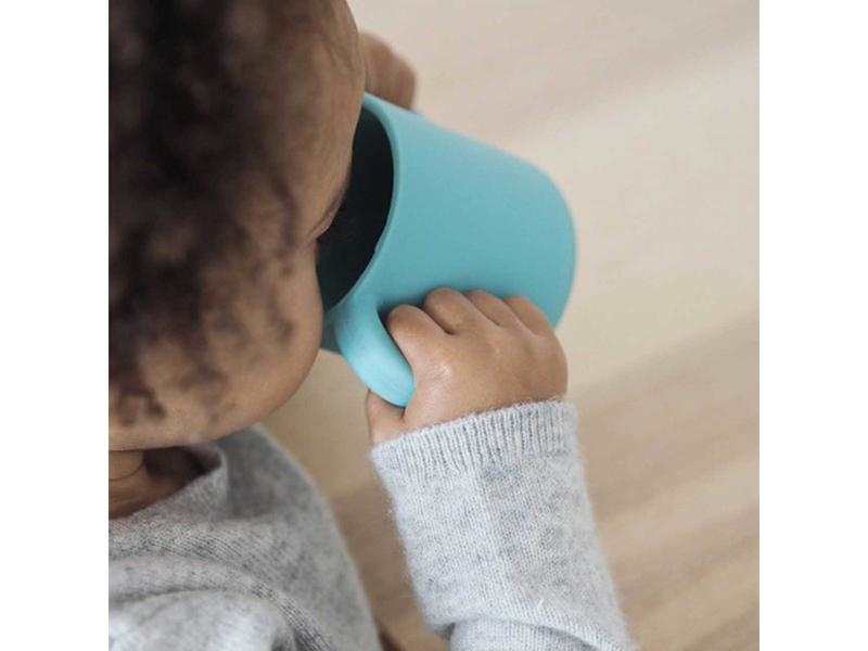 Tasse d'apprentissage silicone bleu
