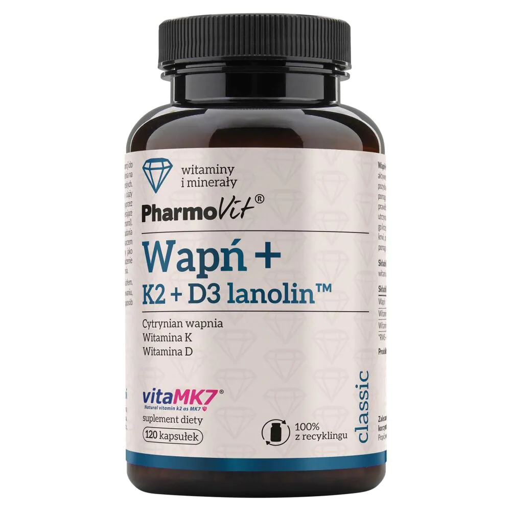 Κάψουλες λανολίνης PharmoVit Classic Calcium+K2+D3