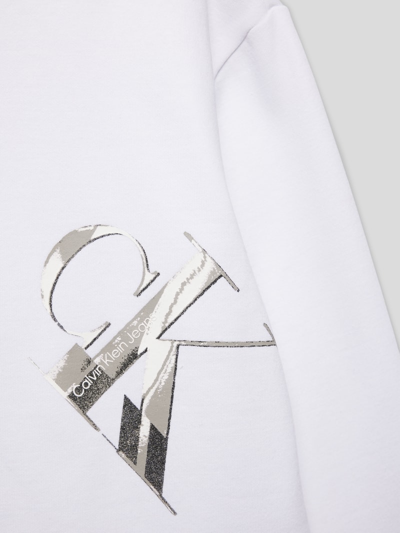 Sweatshirt mit Label-Print Modell 'HYPER REAL MONOGRAM' in weiss