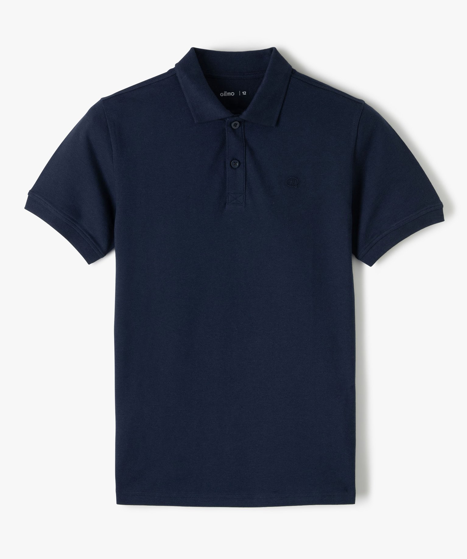 Polo à manches courtes en maille piquée Garçon marine | GEMO