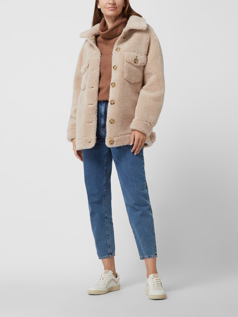 Wendejacke mit Woll-Anteil in ecru