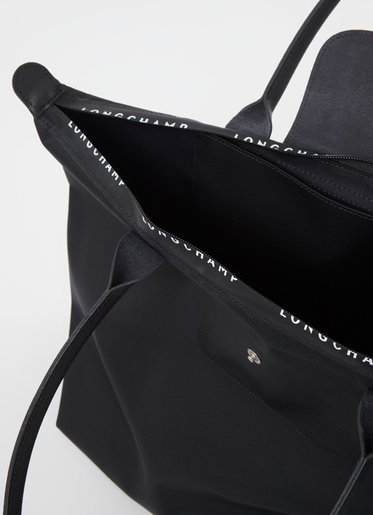 Longchamp Le Pliage Energy -olkalaukku L nahkayksityiskohdilla