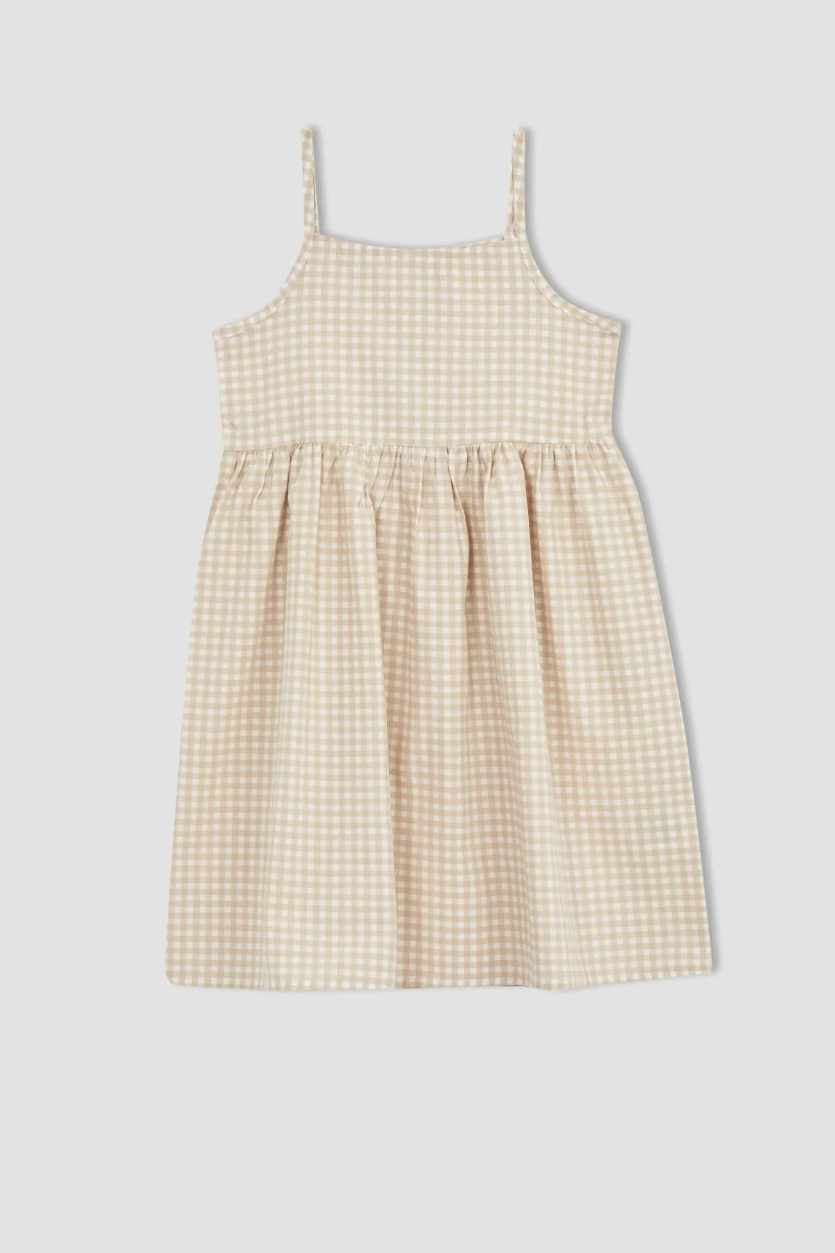 DeFacto  Gemustertes Sommer-Popelinekleid mit Trägern für Mädchen in normaler Passform