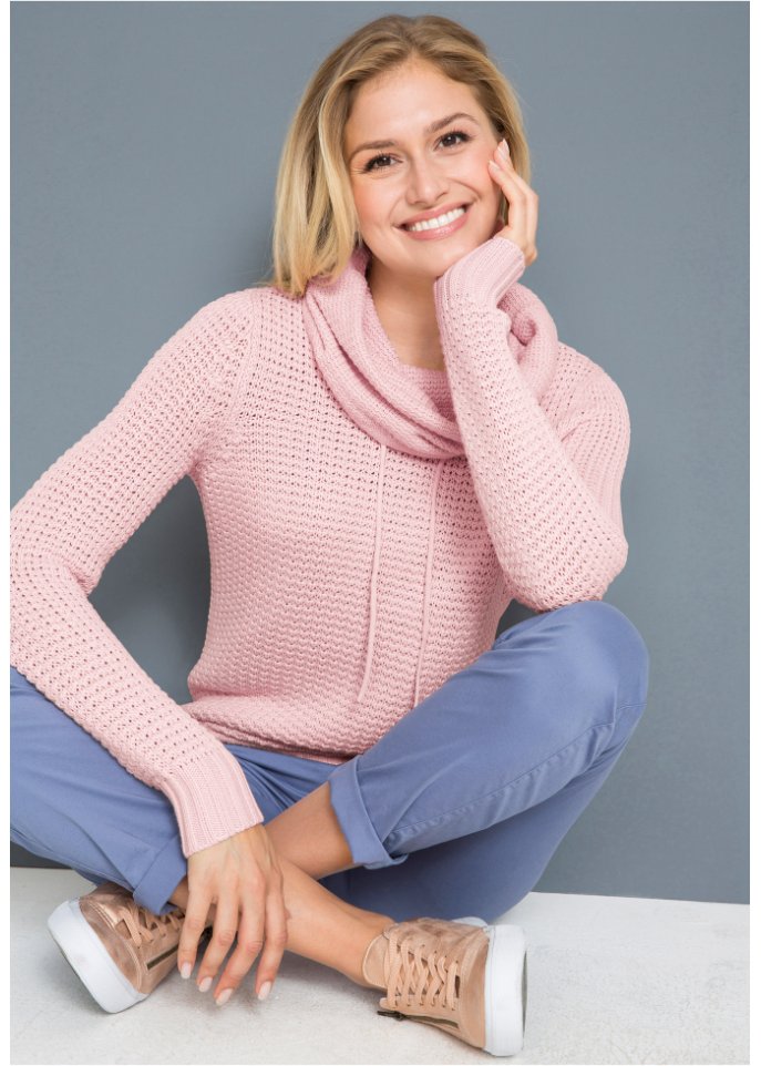 Rollkragenpullover mit Kordeln