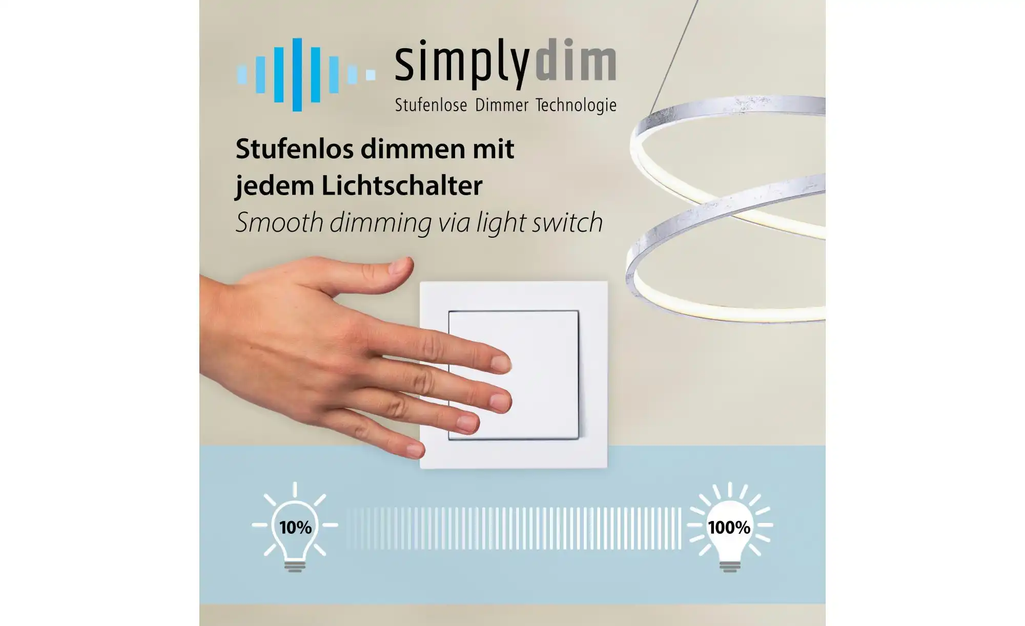 Paul Neuhaus LED-Pendelleuchte, goldfarben geschwungen